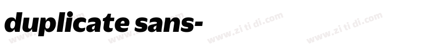 duplicate sans字体转换